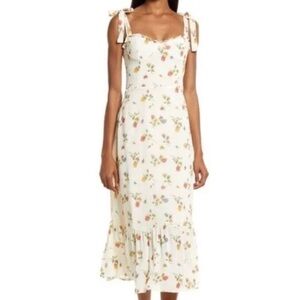 Reformation size 12 cream midi dress